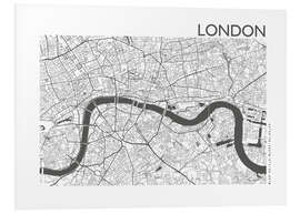 Print på skumplade City map of London II