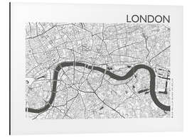 Magnettafel Stadtplan von London II