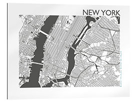 Quadro em plexi-alumínio New York – city map