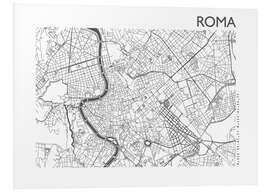 Foam board print Roma – City map of Rome