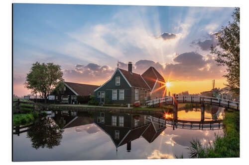 Tableau en aluminium Zaanse Schans en Hollande