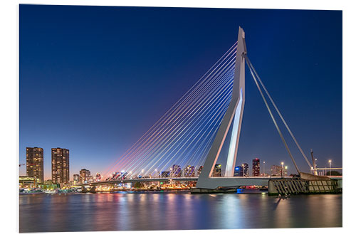 PVC-taulu Skyline of Rotterdam and Erasmus Bridge