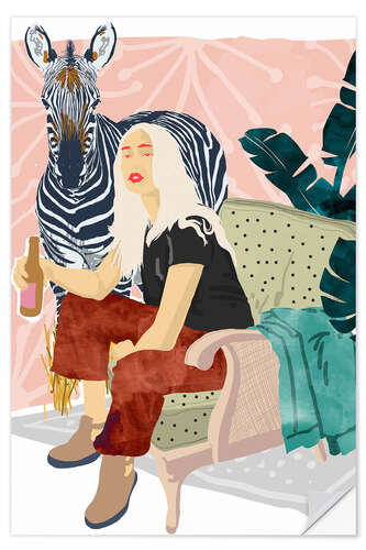 Adesivo murale Zebra Hangout