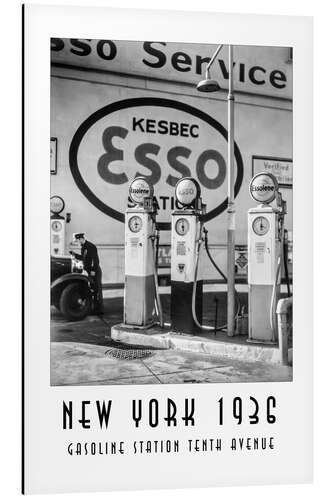 Aluminiumsbilde Historic New York - Gasoline Station Tenth Avenue, Manhattan