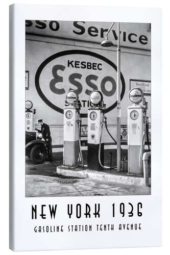 Canvas print Historic New York - Gasoline Station Tenth Avenue, Manhattan