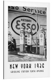 Magnettafel Historisches New York - Gasoline Station Tenth Avenue, Manhattan