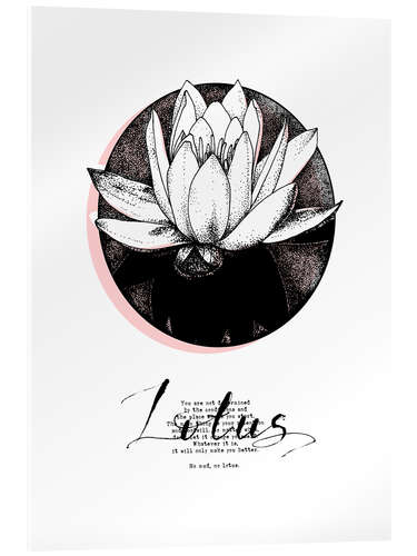 Acrylglas print Lotus motivation