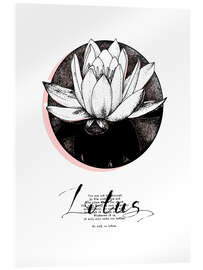 Acrylglas print Lotus motivation
