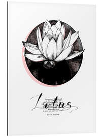 Obraz na aluminium Lotus motivation