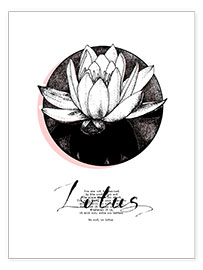 Wandbild  Lotus Motivation - Sonia Nezvetaeva