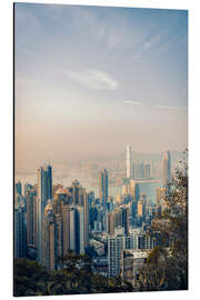 Aluminium print Hong Kong sunset