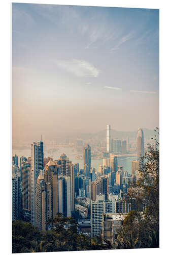 Foam board print Hong Kong sunset