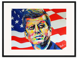 Gerahmter Kunstdruck John F. Kennedy JFK