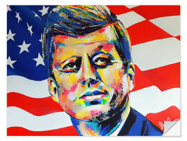 Selvklebende plakat John F. Kennedy JFK