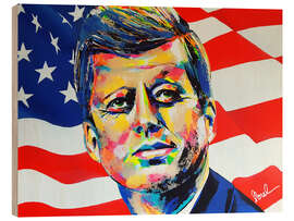 Holzbild John F. Kennedy JFK