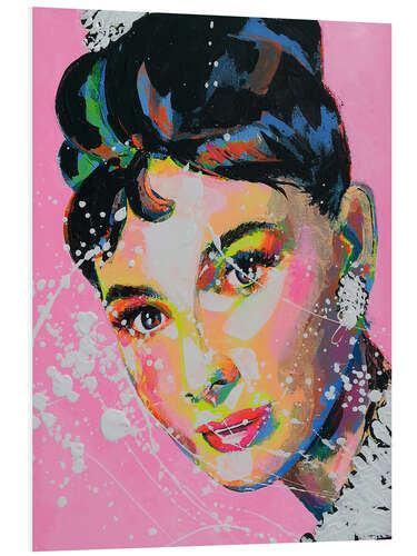 Foam board print Audrey Hepburn rose