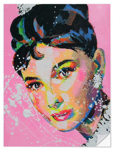 Wall sticker Audrey Hepburn rose