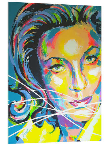 Foam board print Lauren Bacall