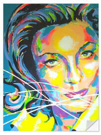 Sticker mural Lauren Bacall