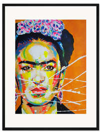 Gerahmter Kunstdruck Frida Kahlo Pop Art