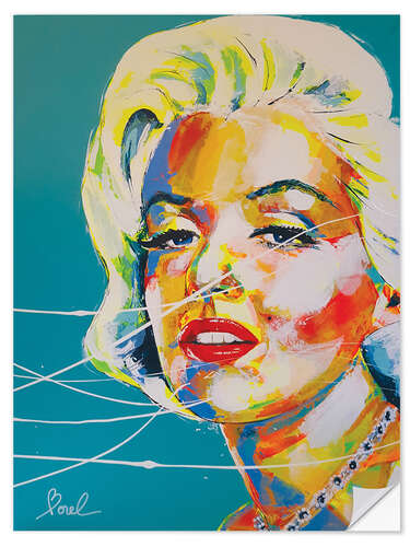 Selvklebende plakat Marilyn Monroe