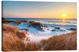 Leinwandbild Sonnenuntergang am Darßer Weststrand, Ostseeküste