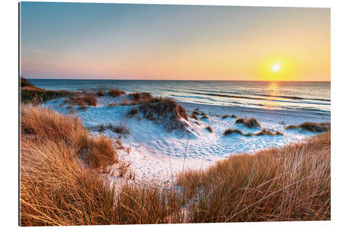 Gallery Print Sonnenuntergang am Darßer Weststrand, Ostseeküste