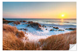 Naklejka na ścianę Sunset at the Darßer Weststrand, Baltic Sea coast