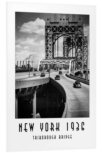 Tableau en PVC New York 1936, Triborough Bridge