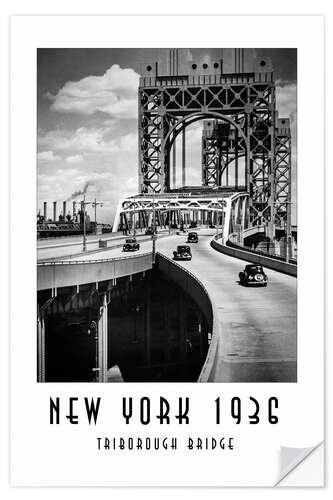 Vinilo para la pared Historic New York - Triborough Bridget, Manhattan