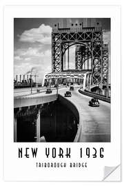 Sticker mural New York 1936, Triborough Bridge