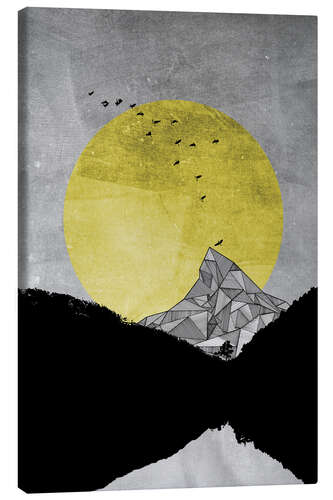Canvas print Moon landscape