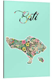 Magnettafel Bali Vintage Karte