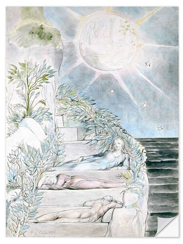 Naklejka na ścianę Dante and Statius Sleeping with Virgil Watching