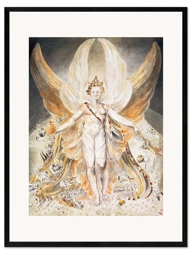 Inramat konsttryck Satan in His Original Glory