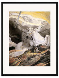 Gerahmter Kunstdruck Tod auf einem Bleichen Pferd