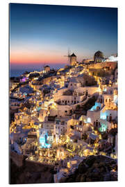 Gallery Print Santorini zur blauen Stunde