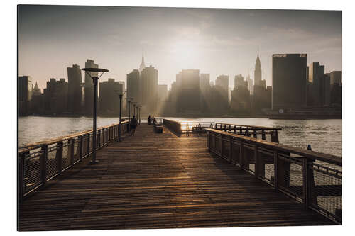 Cuadro de aluminio Vista del atardecer de la ciudad de Nueva York