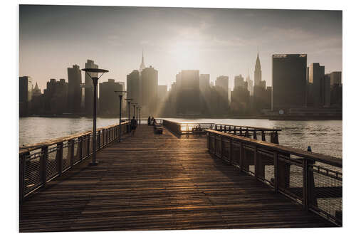 Tableau en PVC Coucher de soleil sur la ville de New York