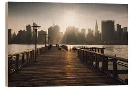 Obraz na drewnie New York City sunset view