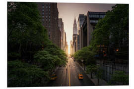 Stampa su PVC Tramonto di New York per le strade