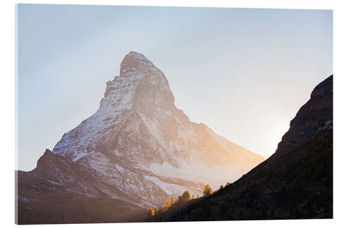 Acrylic print Matterhorn in Valais in Switzerland