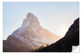 Selvklebende plakat Matterhorn in Valais in Switzerland