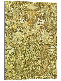 Magnettafel goldene Pfauen