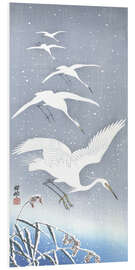 Foam board print Heron in the snow