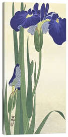 Tableau sur toile  Iris bleu - Ohara Koson