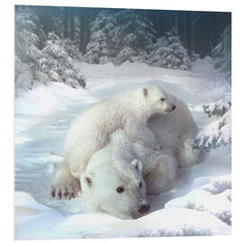 Foam board print Polar bears