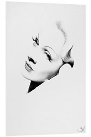 Foam board print Marlene Dietrich