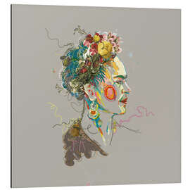 Magnettafel Frida Kahlo Floral Face III