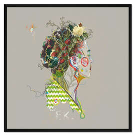 Gerahmter Kunstdruck Frida Kahlo Floral Face II